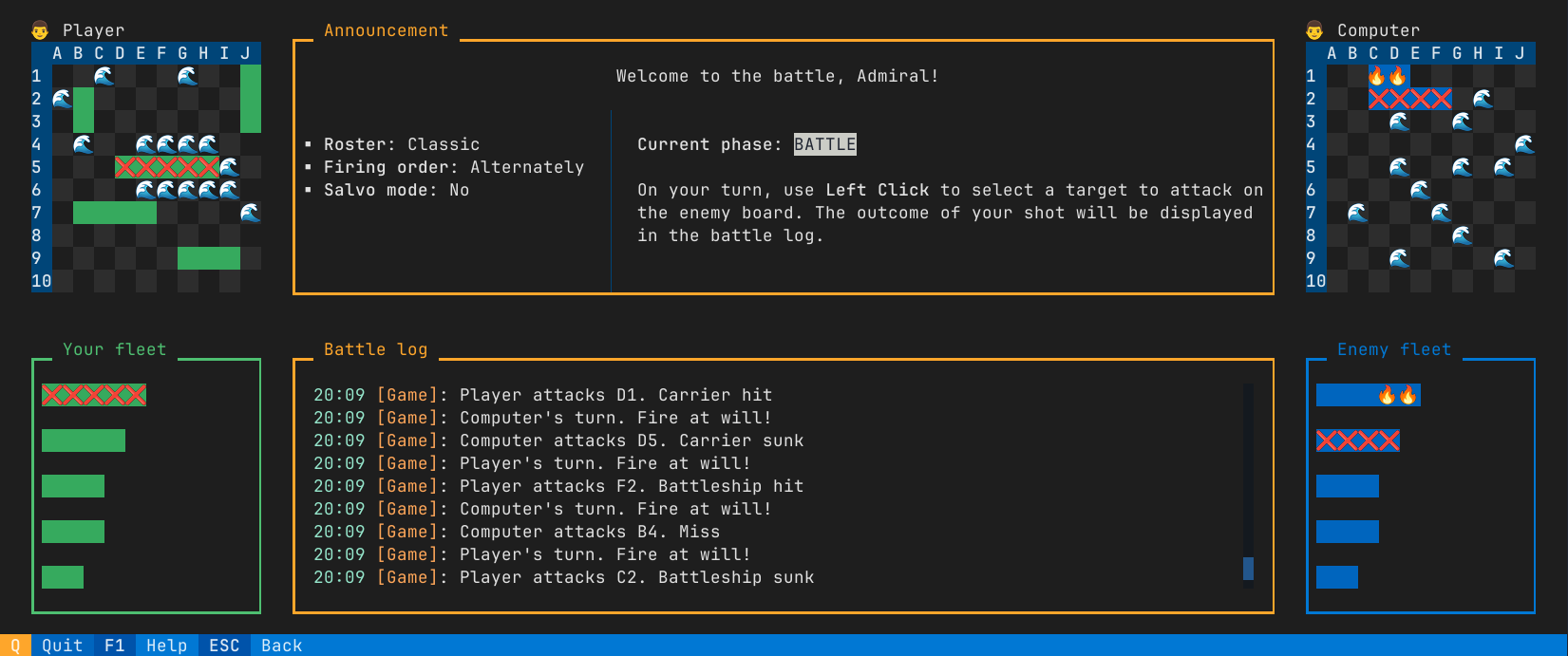 Battleship TUI